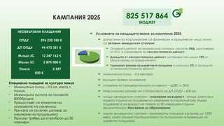 КАМПАНИЯ 2025
НЕОБВЪРЗАНИ ПЛАЩАНИЯ
ОПДУ 396 230 350 €
ДП ОПДУ 94 473 351 €
Млади ЗС 12 347 162 €
825 517 864
БЮДЖЕТ
 Условията за кандидатстване за кампания 2025
 Допустими за подпомагане са физически и юридически лица, които
са активни земеделски стопани;
 Основната дейност на земеделския стопанин, съгласно КИД, удостоверен
от НСИ, е упражняване на селскостопанска дейност;
 Доходите от селскостопанска дейност съставляват най-малко 10% от
общия приход на предприятието;
 Годишният размер на директните плащания е минимум 2% от приходите
от неселскостопанска дейност;
 минимална площ - 0,5 хектара;
 валидни правни основания;
 спазване на предварителната условност – ДЗЕС и ЗИУ;
 Максимален размер на стопанството за ДП ОПДУ – 600 ха;
 млади земеделски стопани – изискване за възраст - «Лице, което към
първата година на подаване на заявление за подпомагане (първо
подаване) е на възраст не повече от 40 навършени години
(включително)»; Изискване за образование;
 малки земеделски стопани – еднократно плащане в размер до 1250
евро, което заменя подпомагането по останалите интервенции по
директни плащания;
Малки ЗС 2 875 000 €
Памук 2 557
820 €
Специално плащане за култура памук
- Минимална площ – 0,5 ха, заета с
памук;
- Минимална гъстота на посевите
8000бр/дка;
- Предоставят се етикетите на
опаковките на семената;
- Прилага се сключен договор за
изкупване на продукцията;
- Памукът трябва да е прибран до 30
ноември.
 