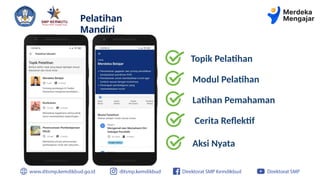 Pelatihan
Mandiri
Topik Pelatihan
Modul Pelatihan
Latihan Pemahaman
Cerita Reflektif
Aksi Nyata
 