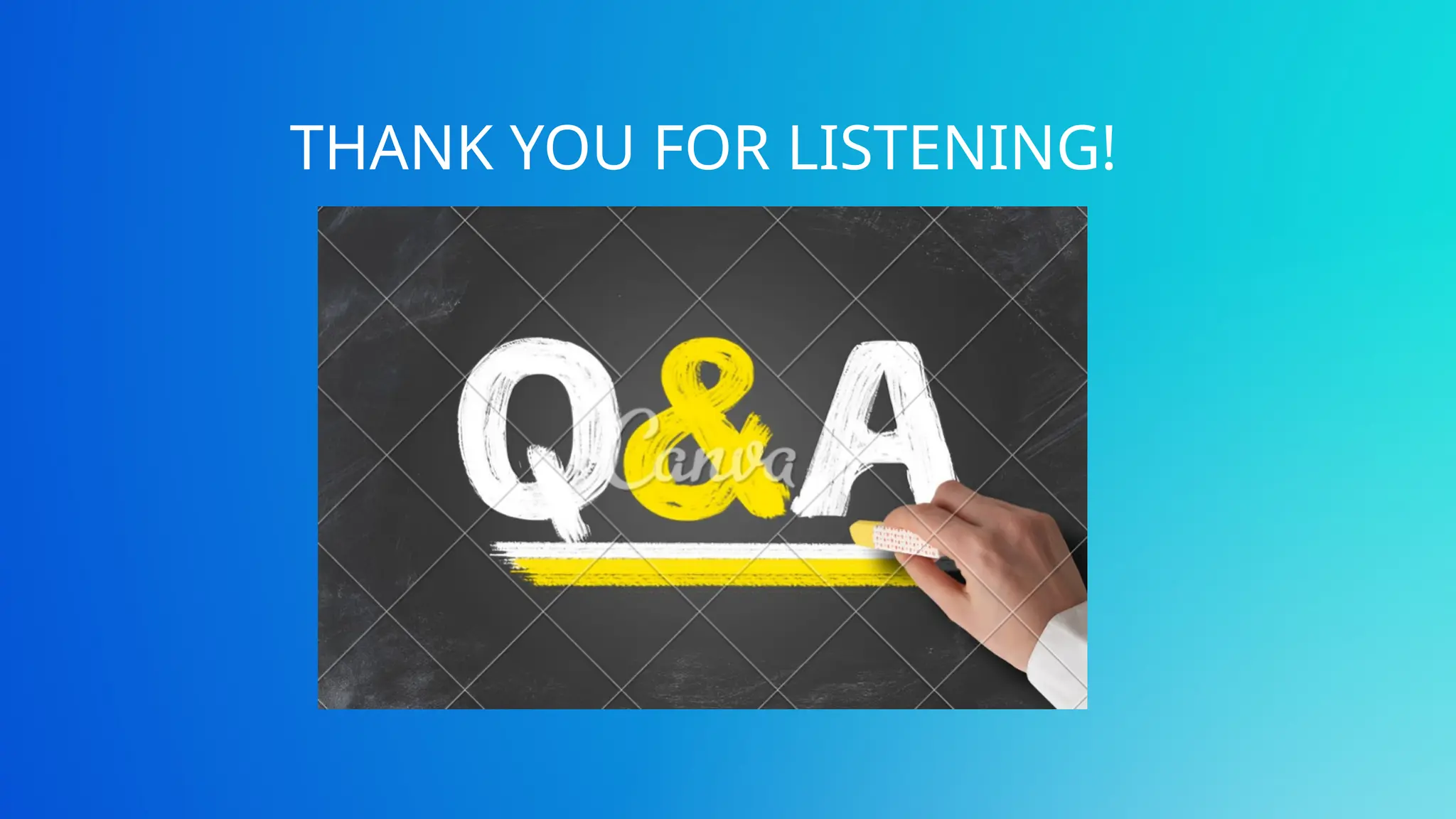 THANK YOU FOR LISTENING!
 