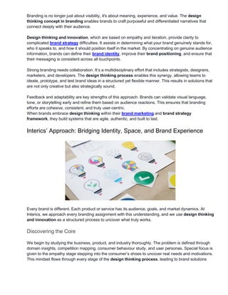 Design Thinking Building Brands With Purpose Empathy Strategy Photo Inspiration