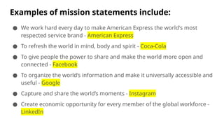Mission Reespected Business Objectives for business studies | PPTX