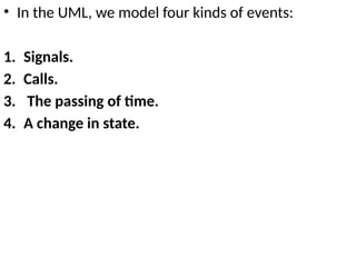 events and signals in Unified modelling language | PPTX
