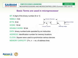 INTRODUCTION TO MICROPROCESSOR AND MICROOCNTROLLER | PPTX