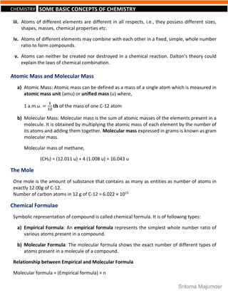 CBSE Grade 11 Science(Chemistry) Ch 1 Some Basic Concepts Of Chemistry ...