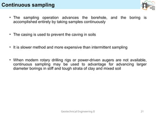 Continuous Sampler Methods of soil explorations in civil engineering.pptx