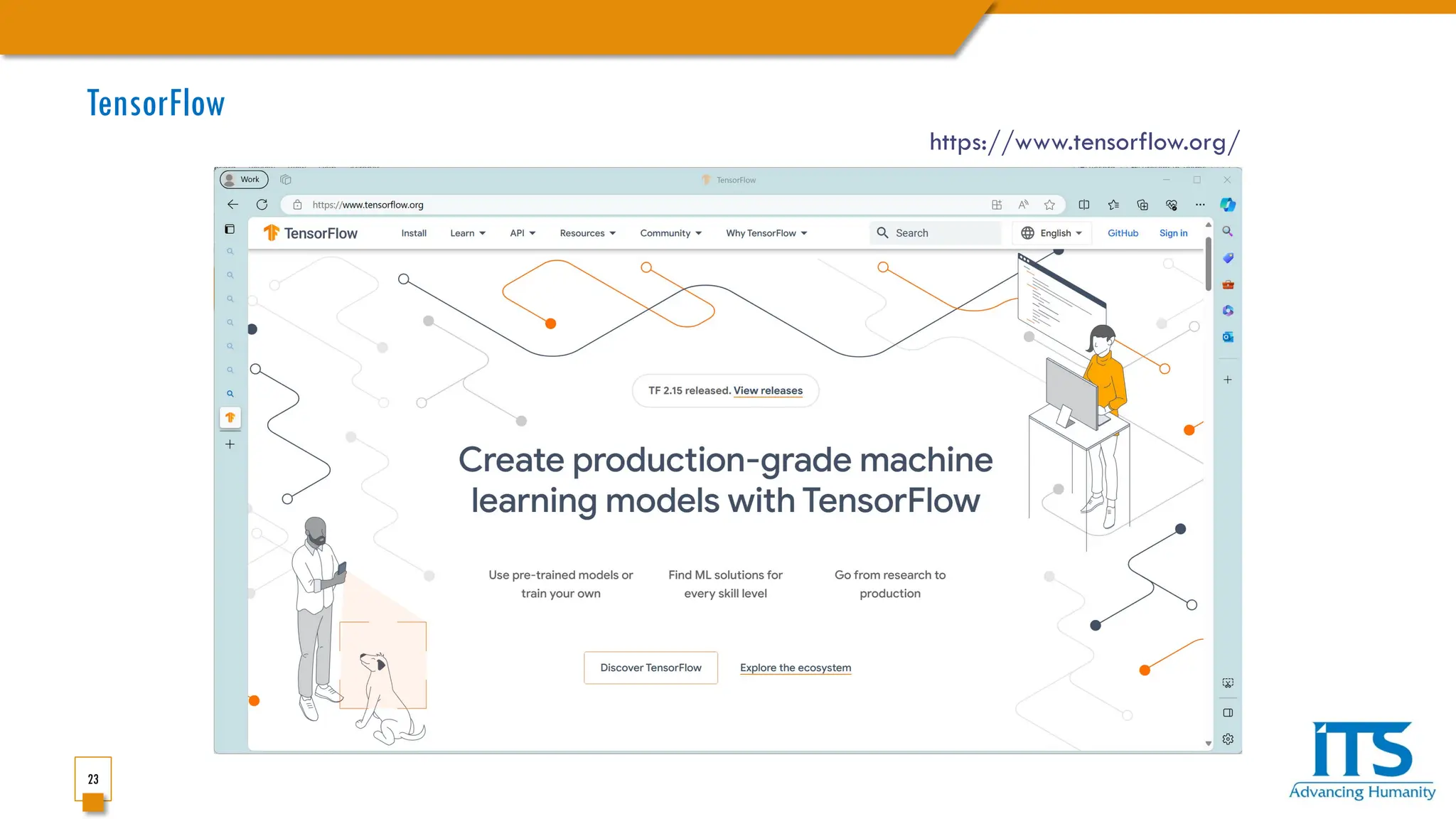 23
TensorFlow
https://www.tensorflow.org/
 