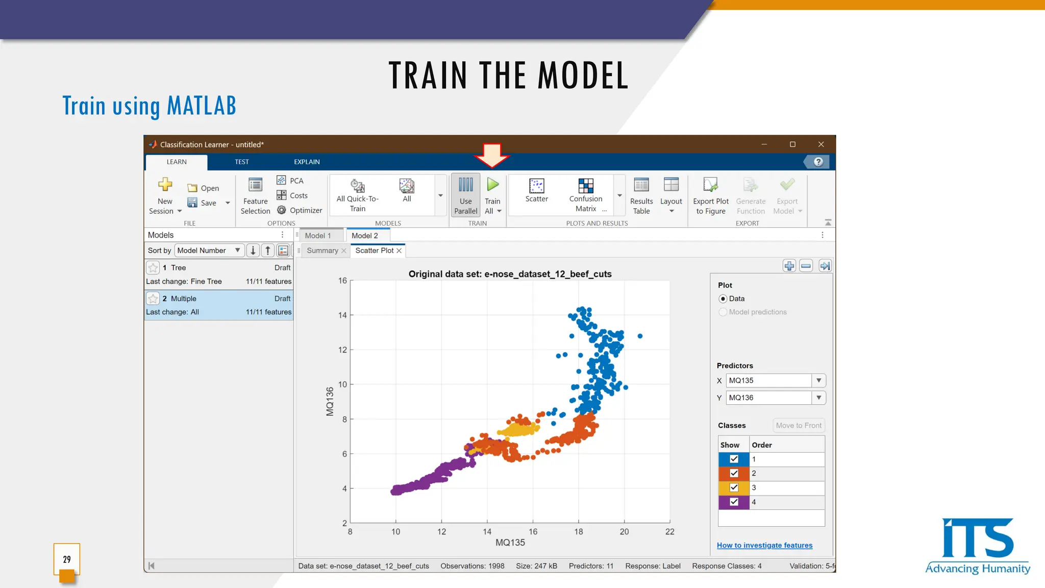 TRAIN THE MODEL
29
Train using MATLAB
 