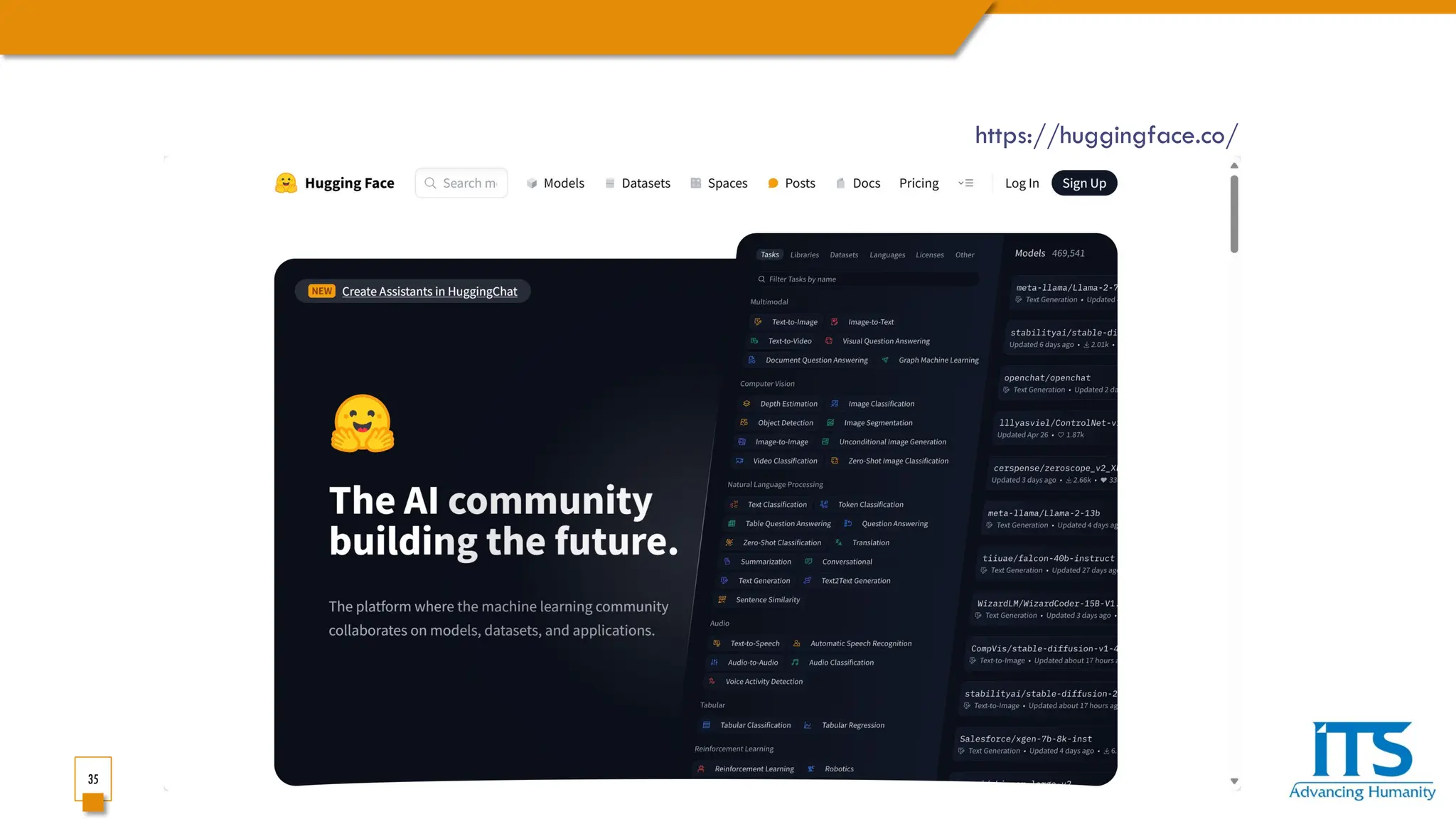 35
https://huggingface.co/
 