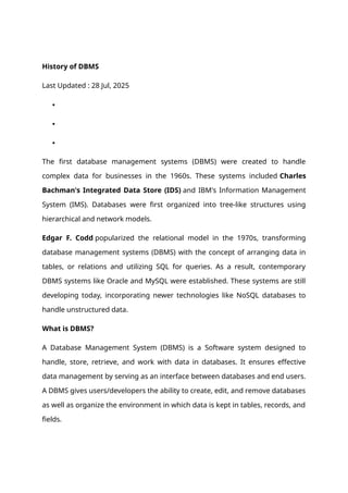 1. History of Data Base Management System.docx