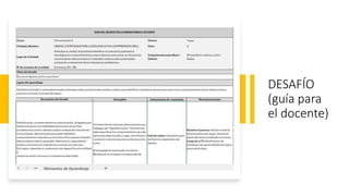 DESAFÍO
(guía para
el docente)
 