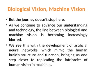 Introducing Deep Learning Concept Biological and Machine Vision | PPTX