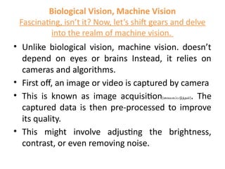 Biological Vision and Machine Vision in Deep Learning | PPTX