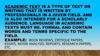 Engliosh for academic and professional purposes | PPTX