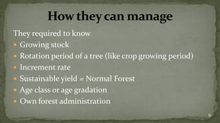 Forest management and their impacts and and benfits | PDF