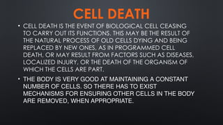 CELL DEATH presentation in oral pathology | PPTX