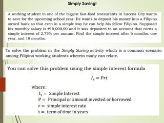 General Math Interest 1. SIMPLE INTEREST - GENeral MATHematics.ppt