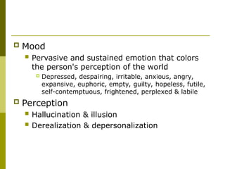 Contemptuous Color 1.Interview and history taking for psychiatric | PPT