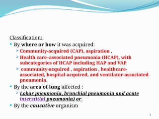 Hcap Definition 1.Pneumonia edited about mediiciene in the internal medicine | PPTX