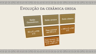 Evolução da cerâmica grega
 