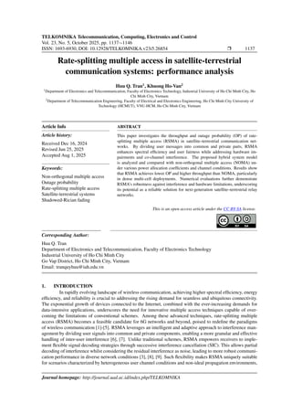 Rate-splitting multiple access in satellite-terrestrial communication ...