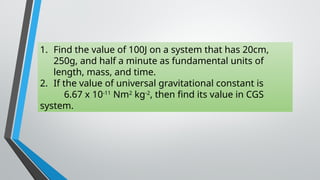 Units & Measurement cbse class 11 physics powerpoint presentation | PPTX