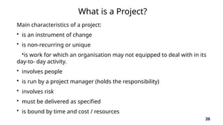 Defining and structuring a project. Project management life cycle ...