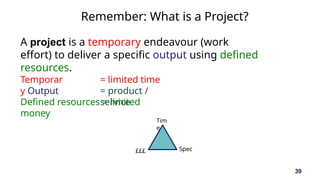 Defining and structuring a project. Project management life cycle ...