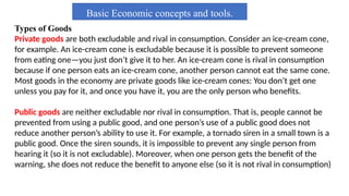 Excludable Goods Example 1. Basic Concept of Economics for Doctors | PPTX