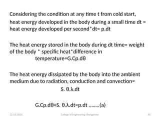 Heat Rise Calculation Introduction to Electrical Machine Design. Deals with the major design ...