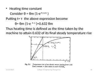 Heat Rise Calculation Introduction to Electrical Machine Design. Deals with the major design ...