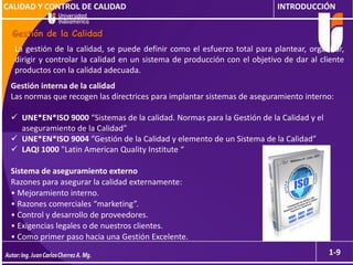 1. Introducción al control de la calidad, conceptos y definiciones | PDF
