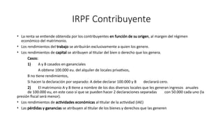 Tema 3 del Impuesto sobre la renta de las personas fisicas | PPTX