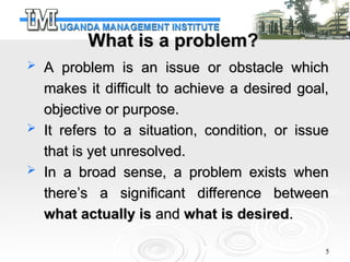 What Different Issue Vs. Problem 1.7 Problem Solving & Decision Making - USEEP.ppt