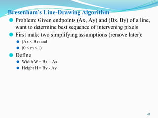It's the ppt of explanation : Graphics primitives and scan conversion ...