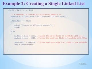 linked list full ppt in data sturctures for engineering students | PPTX