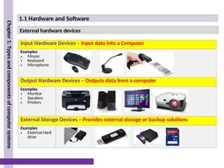 Chapter 1 - Unit 1.1 Hardware and Software | PPTX