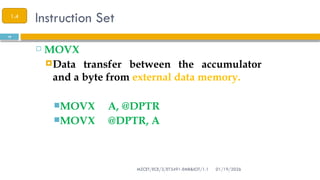 1.4 INSTRUCTION SET.pptxon Micro processor and microcontroller unit | PPTX