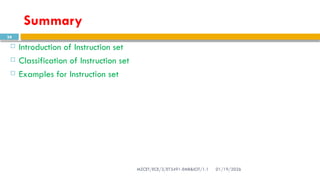 1.4 INSTRUCTION SET.pptxon Micro processor and microcontroller unit | PPTX