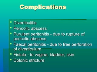 Pericholic 1. Colonic diseases THAT ARE COMMON IN HUMANS.ppt