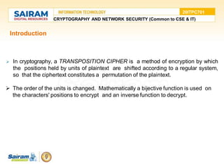 1.9 Transposition Techniques.pdf cryptography | PDF