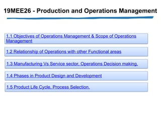 1.3 Manufacturing Vs Service sector, Operations Decision making.pptx