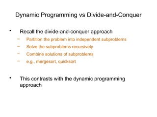 1. Dynamic Programming definition presentation | PPTX