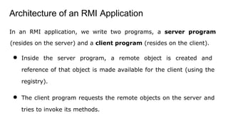 1.1 javarmi.pptx. Explains RMI programming | PPTX