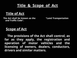 1. R.A. 4136.ppt Code of the Philippines | PPT