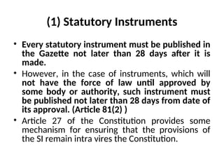 Statutor Instruments 1. Delegated Legislation (1).ppt presentation | PPT