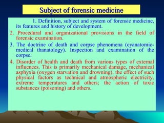 Health Law and Forencis Medicine Introduction. | PPT