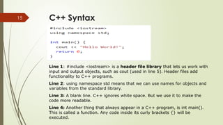 Introduction to C ++ Programming saba university | PPTX