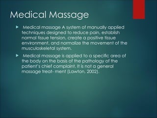 1.MASSAGE INTRODUCTION for 3rd year BNYS | PPTX