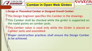 1.Camber Measurement, Method & procedure and Loss of Camber in Open web ...