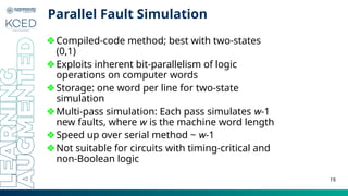 Parallel Fault Simulation Code 1.4_Fault_Simulation in vlsi testing and testability | PPTX